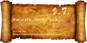 Vaczula Terézia névjegykártya