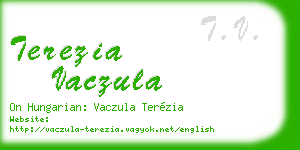 terezia vaczula business card